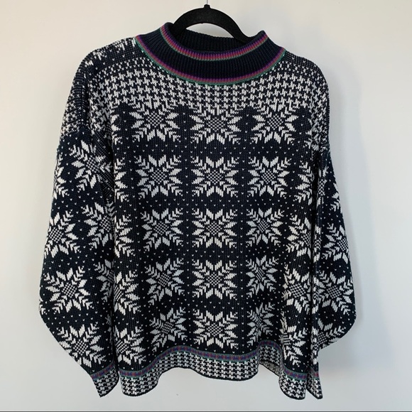 Objectives Vintage Snowflake Sweater Size XL - Picture 1 of 5